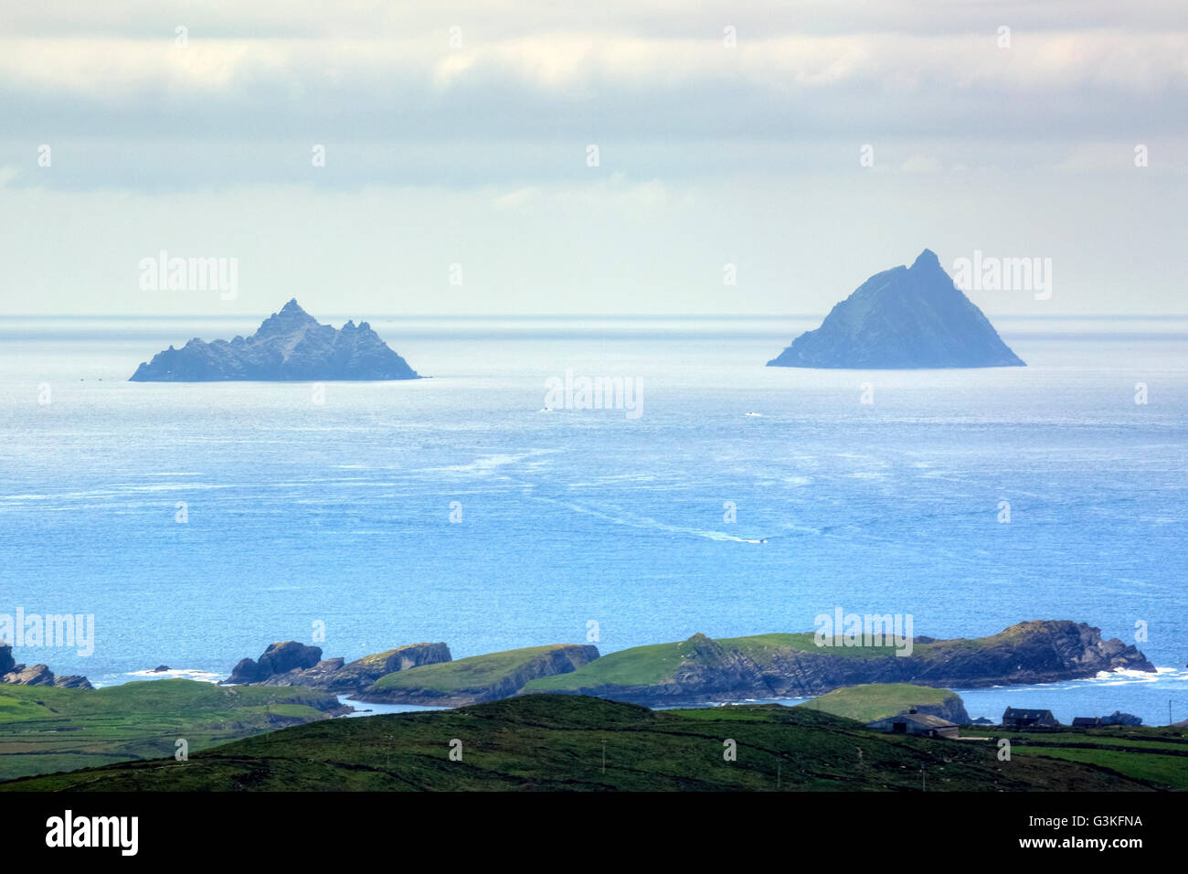 Valentia Island, Îles Skellig, Iveragh, Skellig Ring, Kerry, Irlande, Europe Banque D'Images
