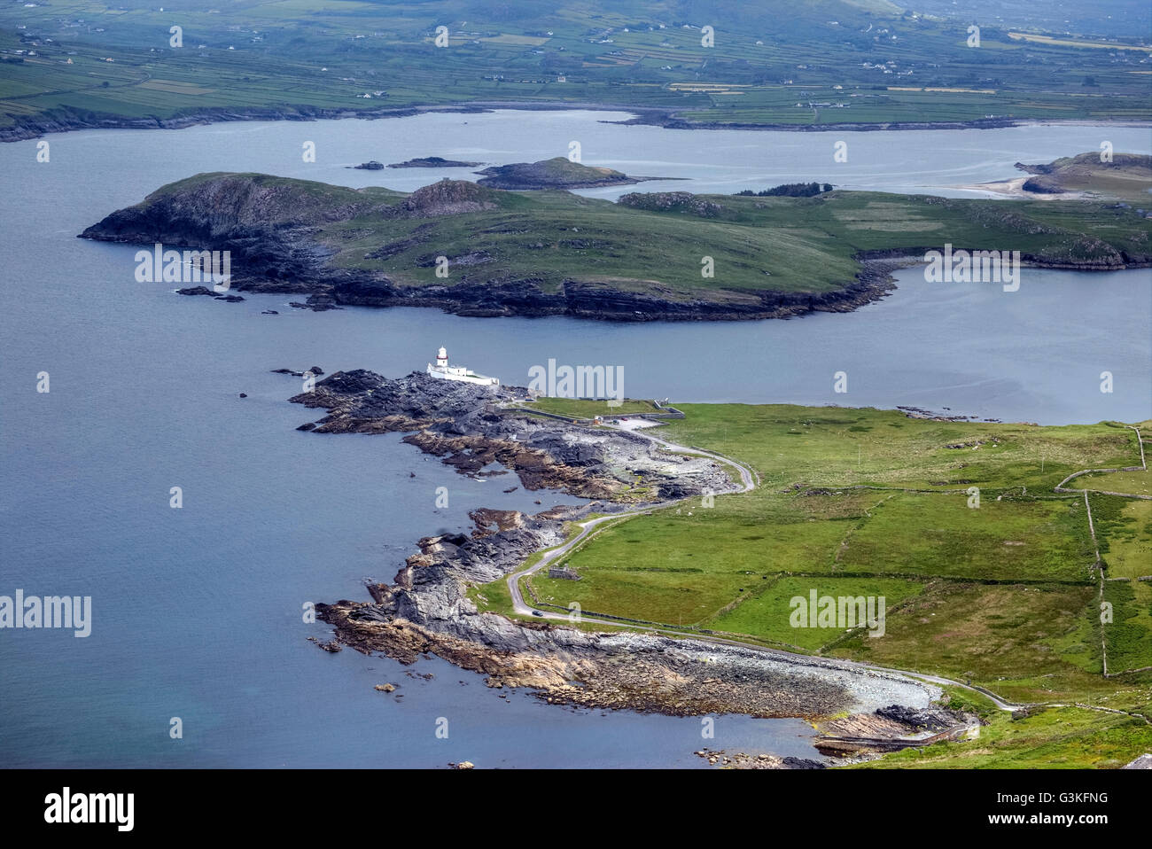 L'île de Valentia, Cromwell Point, anneau de Skellig, Kerry, Irlande, Europe Banque D'Images