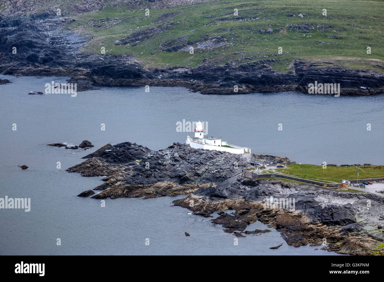 L'île de Valentia, Cromwell Point, anneau de Skellig, Kerry, Irlande, Europe Banque D'Images