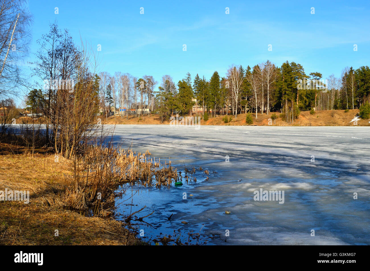 Au début du printemps en Russie centrale au cours du mois de mars Banque D'Images