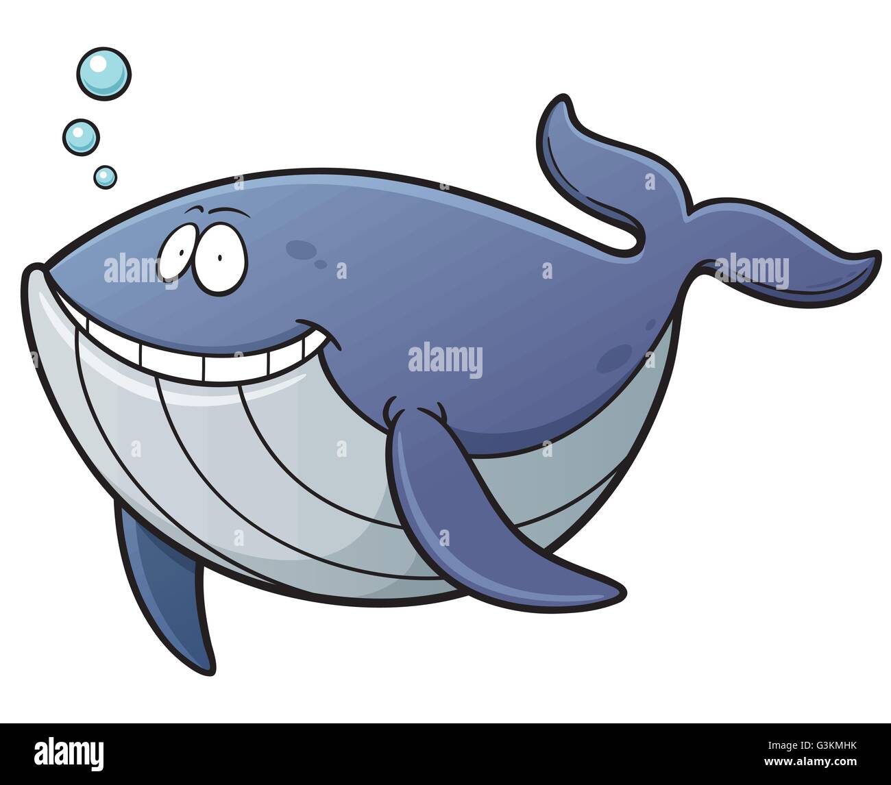 Vector illustration of Whale cartoon Illustration de Vecteur