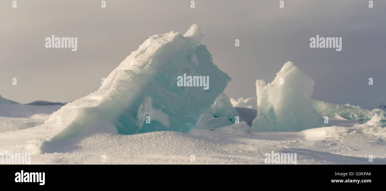 La crête de pression, le lac Torneträsk, Lapporten, Abisko (Suède) Banque D'Images