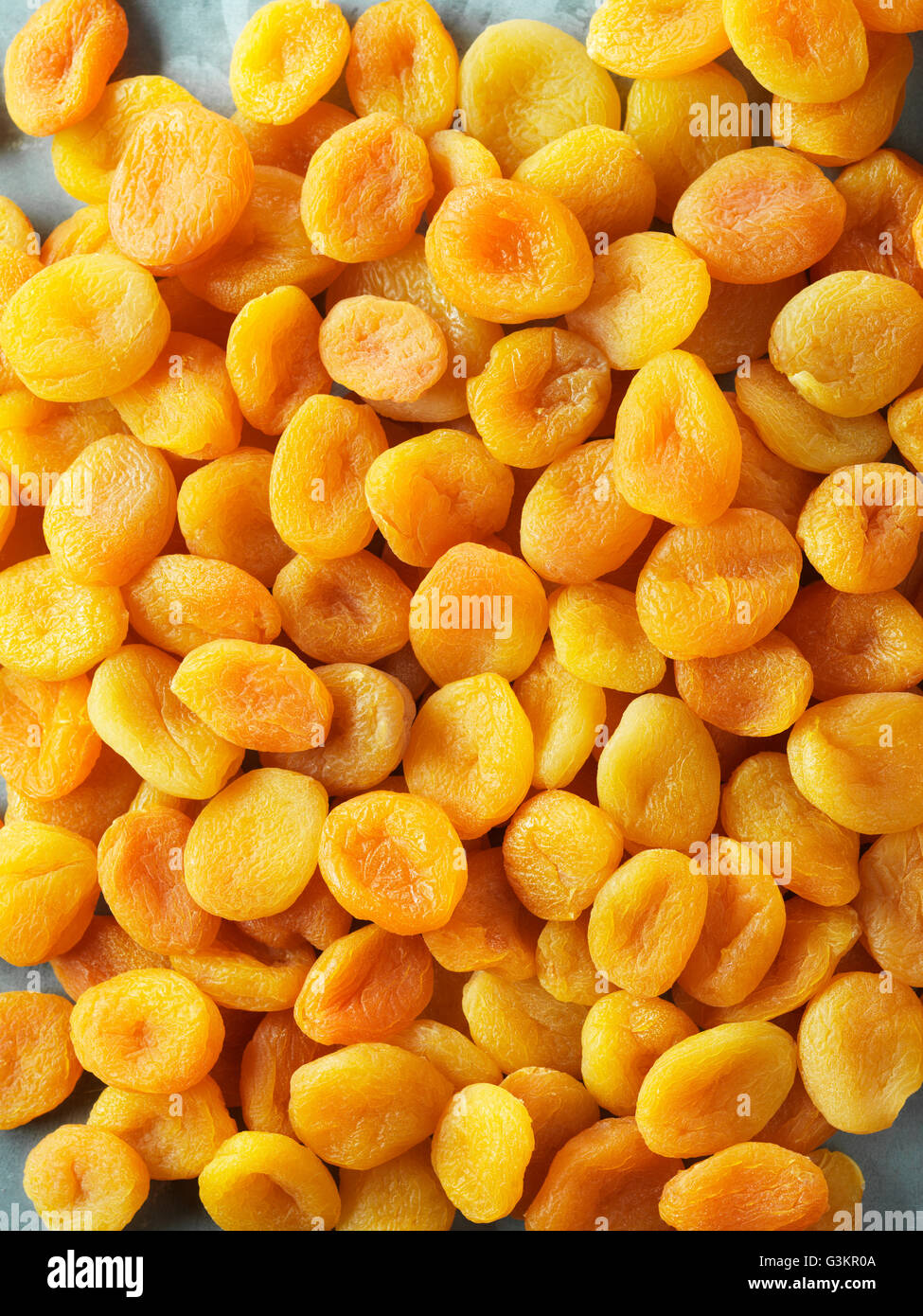 Abricots séchés, full frame, close-up Banque D'Images