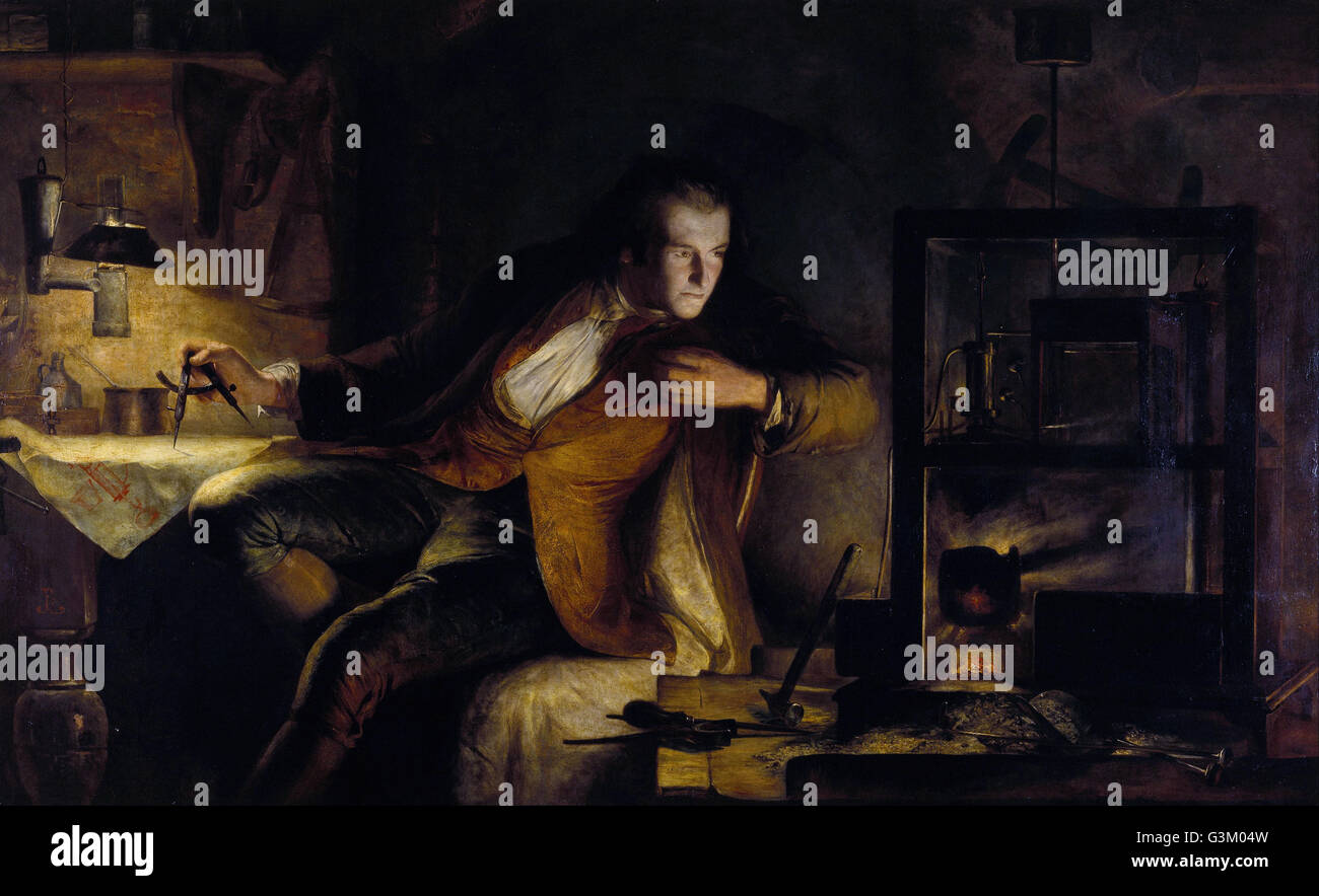 James Eckford Lauder - James Watt et le moteur à vapeur- l'aube du xixe siècle Banque D'Images