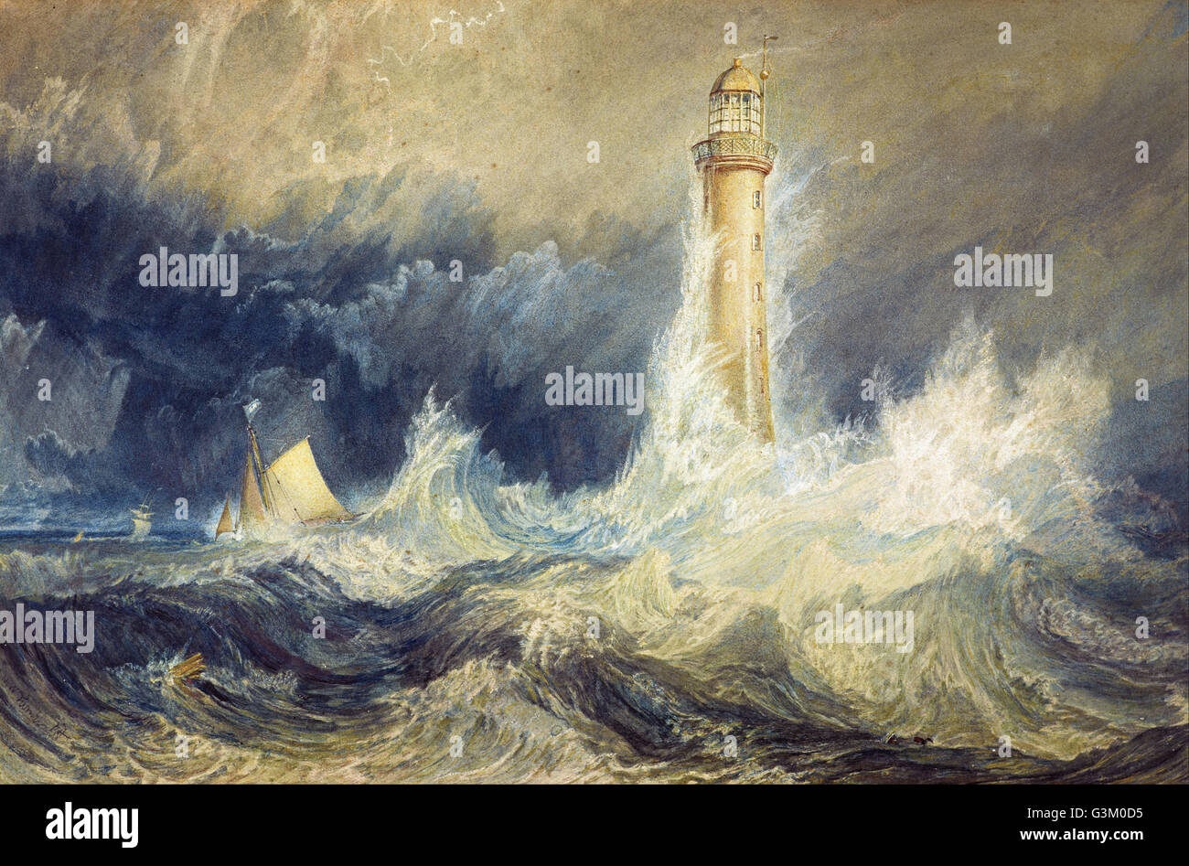 Joseph Mallord William Turner - Bell Rock Lighthouse - Banque D'Images