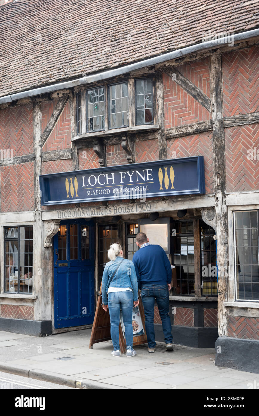 Le Loch Fyne restaurant de poissons Winchester UK Banque D'Images