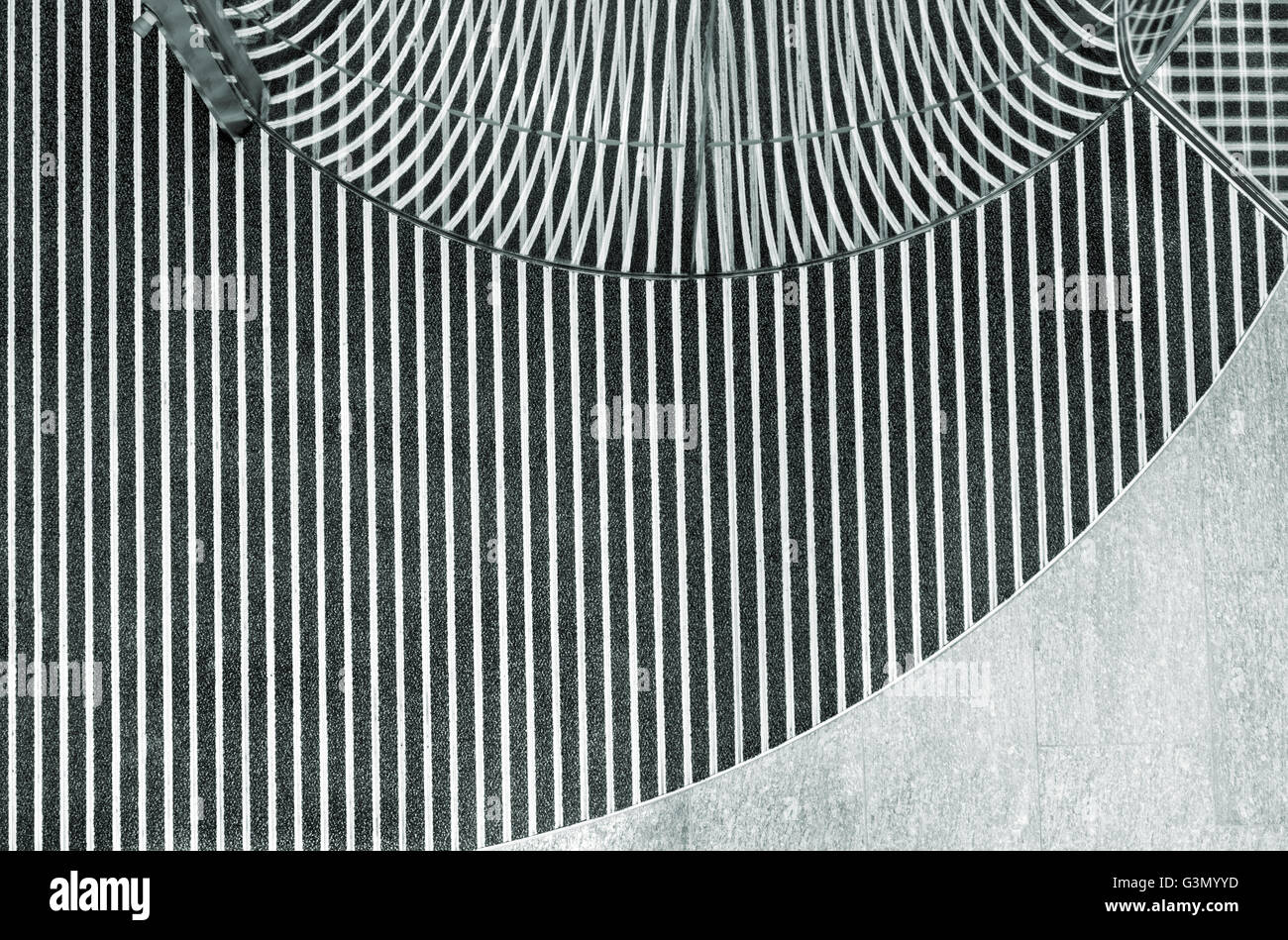 Intérieur moderne abstrait lignes et formes Banque D'Images