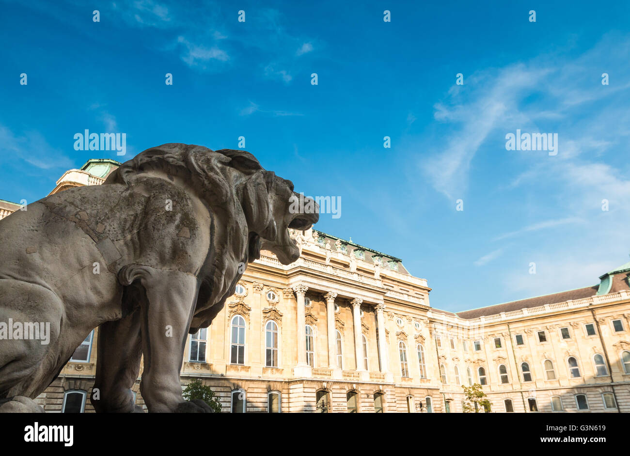 Cour des Lions à Budapest Palace Banque D'Images