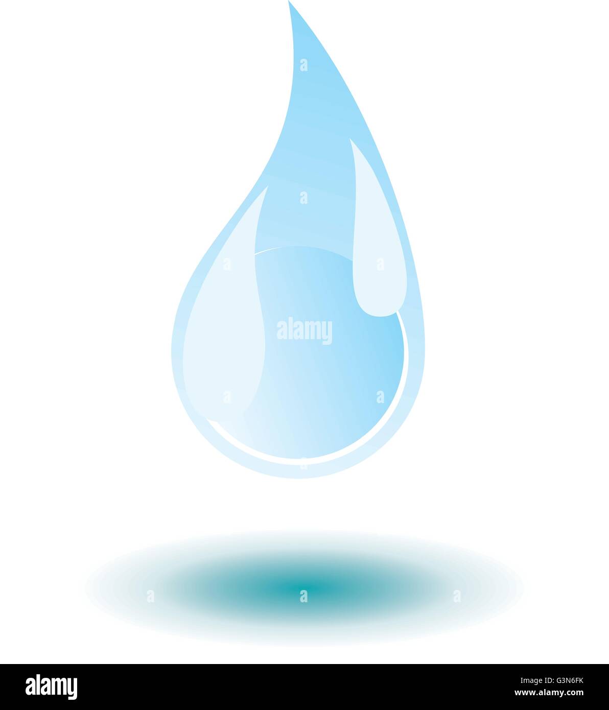 Vector Water drop avec ombre Illustration de Vecteur