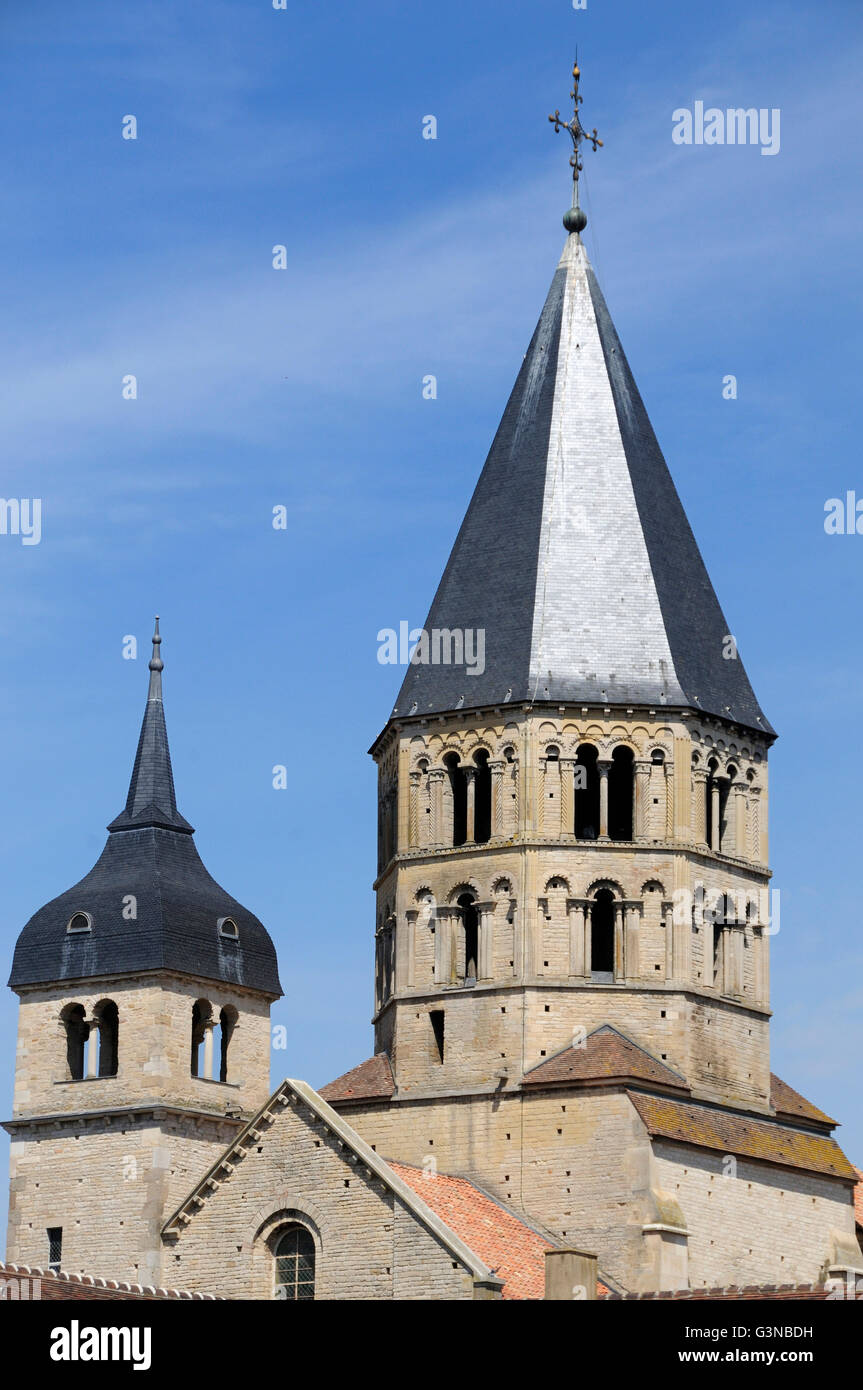 Clocher de l'Abbaye de Cluny, Cluny, Saône et Loire, Bourgogne, France, Europe Banque D'Images