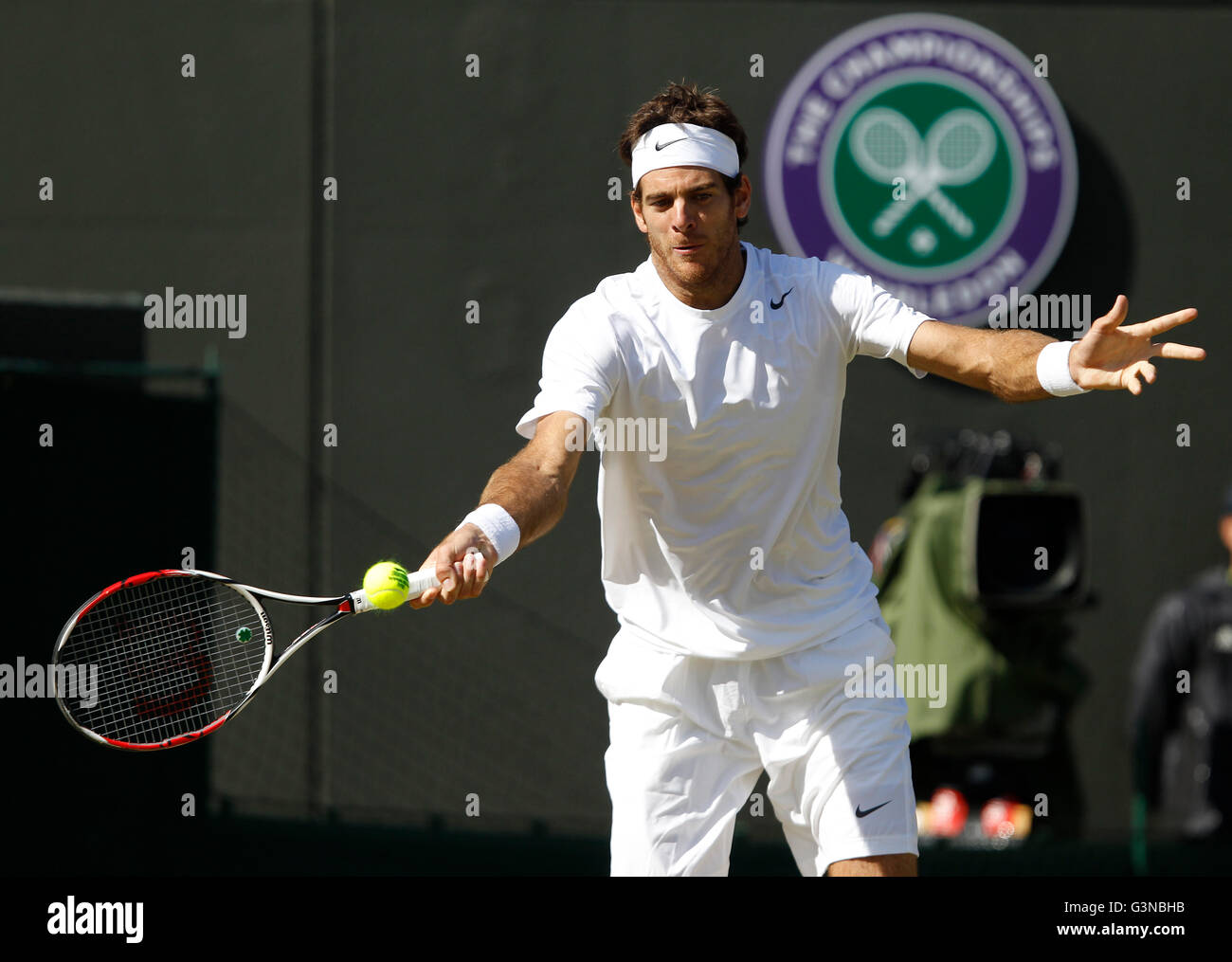 Juan Martin Del Potro, ARG, de Wimbledon 2012, profils Têtes de tournoi du Grand Chelem de tennis de l'ITF, Londres, Angleterre Banque D'Images