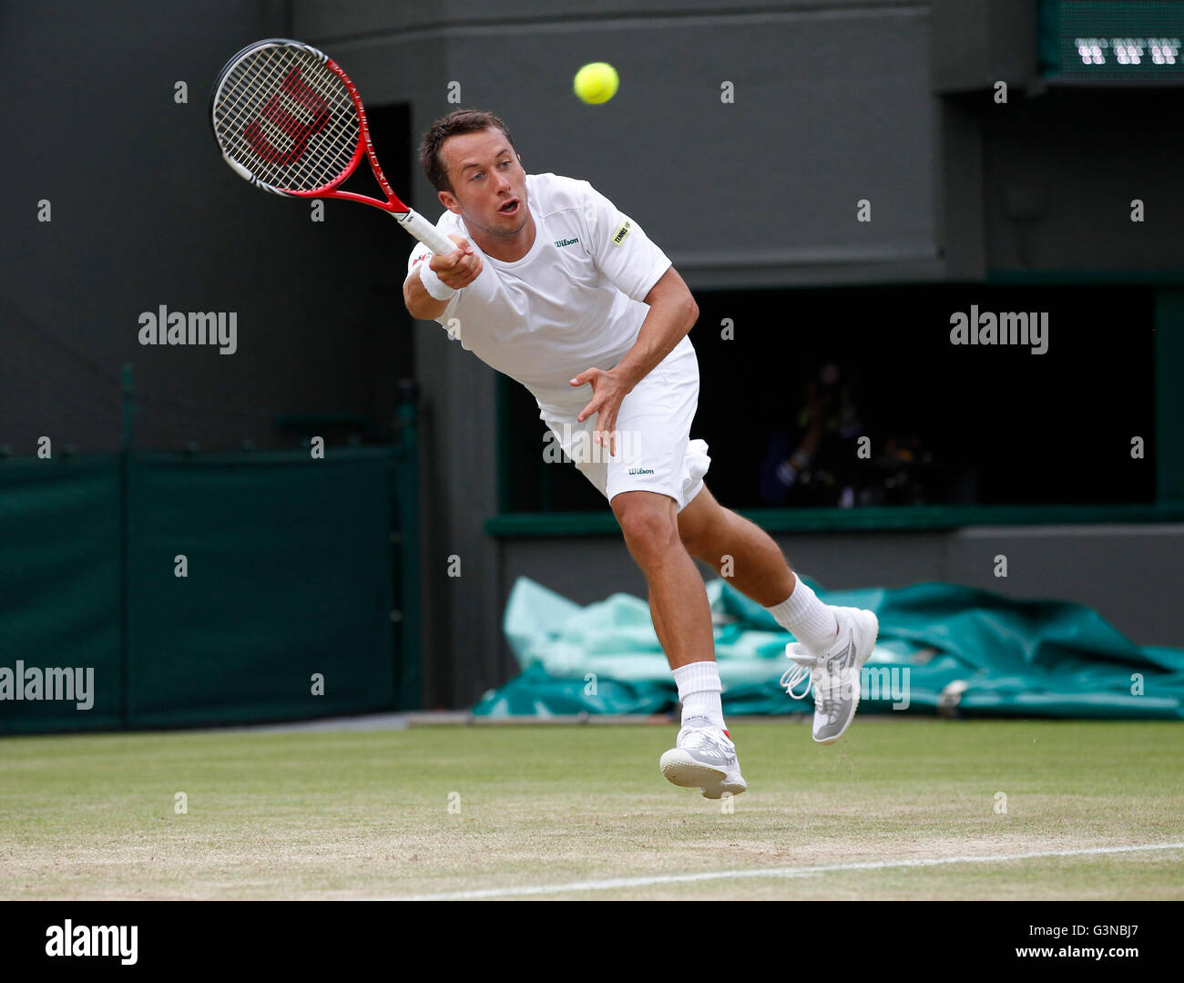 De Commentaires, GER, de Wimbledon 2012, profils Têtes de tournoi du Grand Chelem de tennis de l'ITF, Londres, Angleterre Banque D'Images