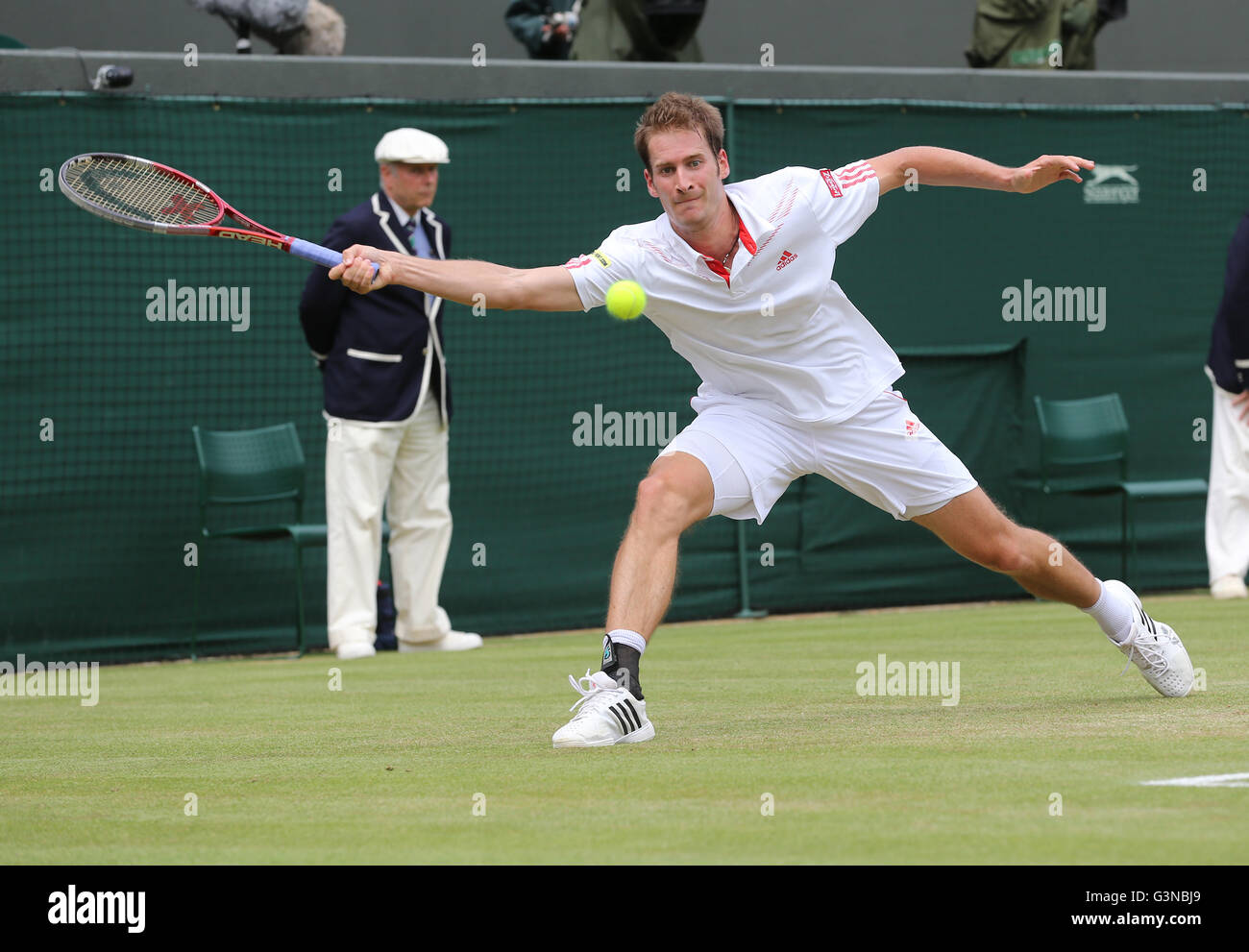 Florian Mayer, GER, de Wimbledon 2012, profils Têtes de tournoi du Grand Chelem de tennis de l'ITF, Londres, Angleterre, Royaume-Uni Banque D'Images