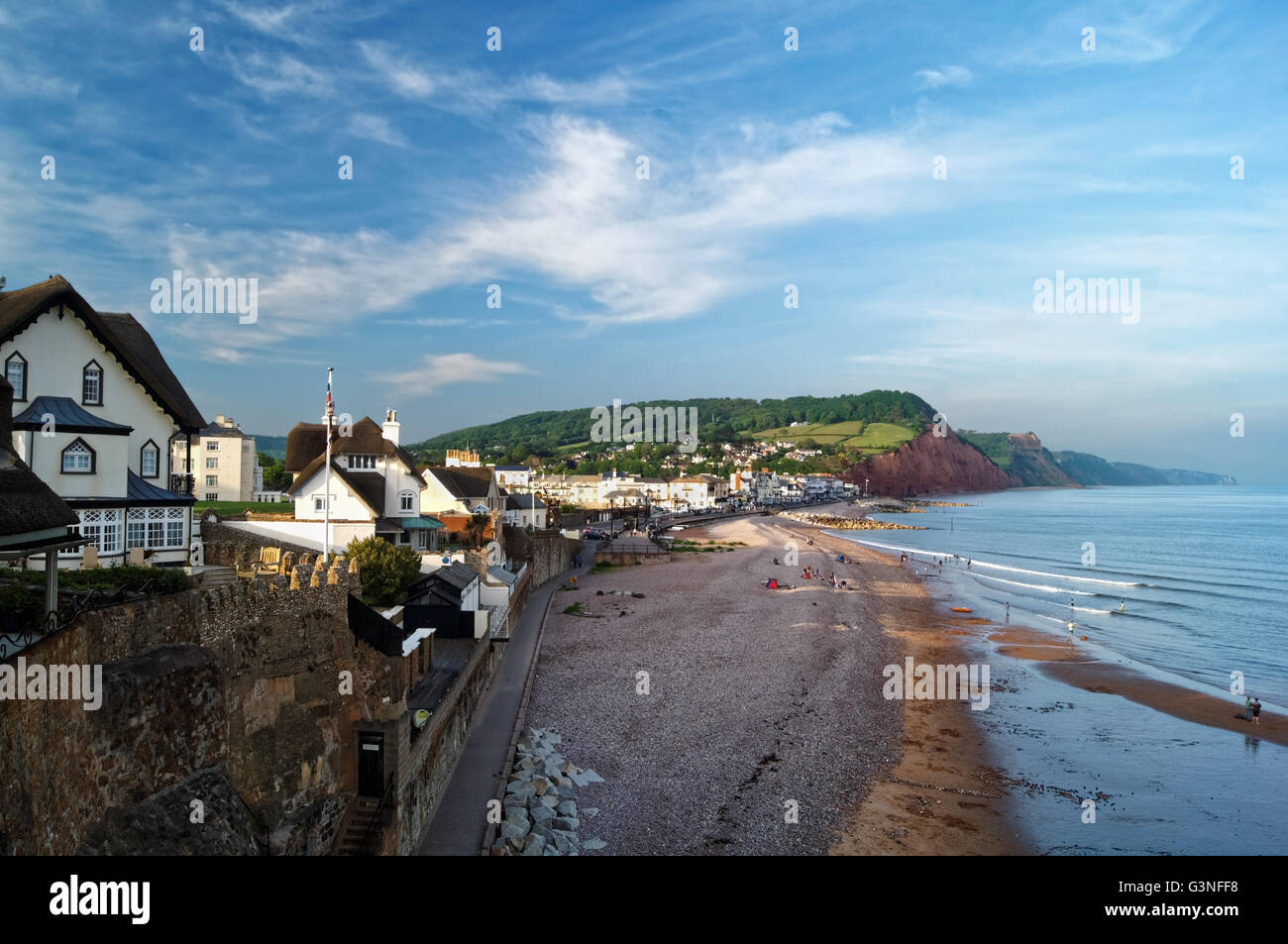 UK,Devon Sidmouth,Mer et Littoral de Connaught Gardens Banque D'Images
