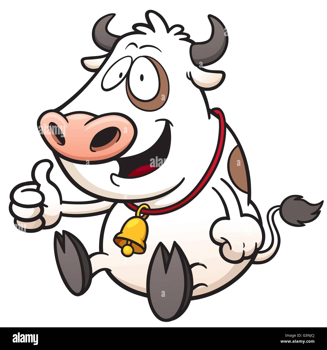 Vector illustration de vache Dessin Animé Illustration de Vecteur