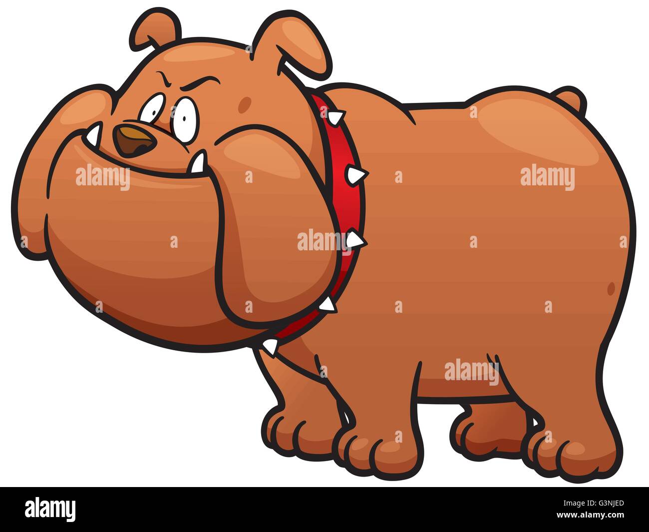 Cartoon Vector illustration de chien en colère Illustration de Vecteur