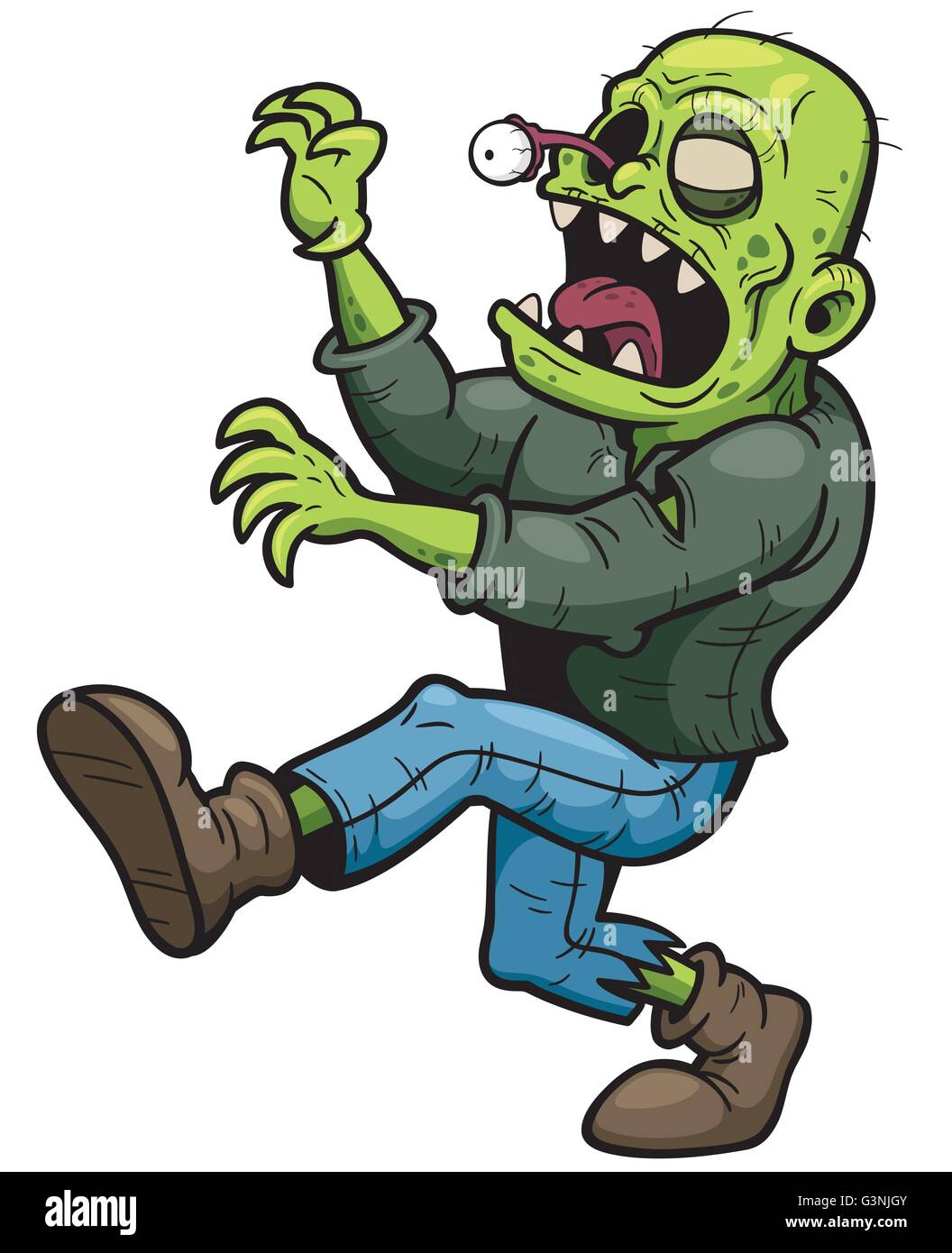 Vector illustration de Zombie Cartoon Illustration de Vecteur