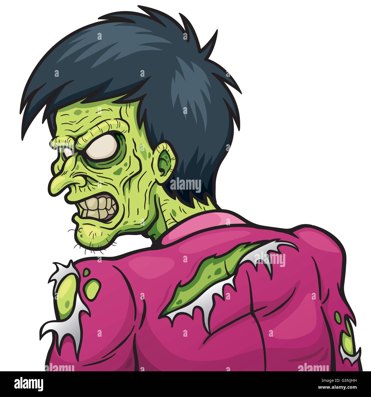 Vector illustration de Zombie Cartoon Illustration de Vecteur