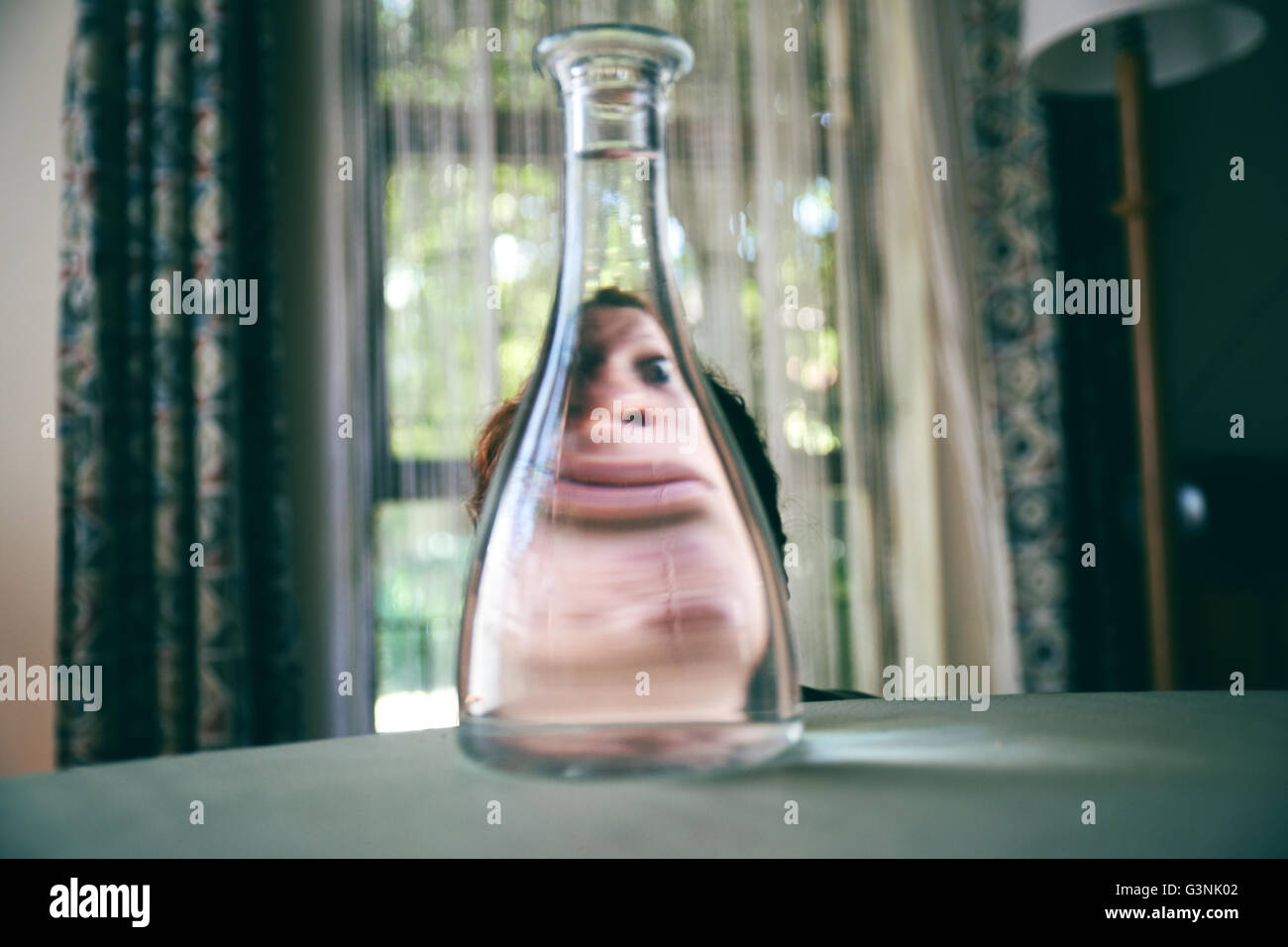 Génie dans la bouteille Banque D'Images