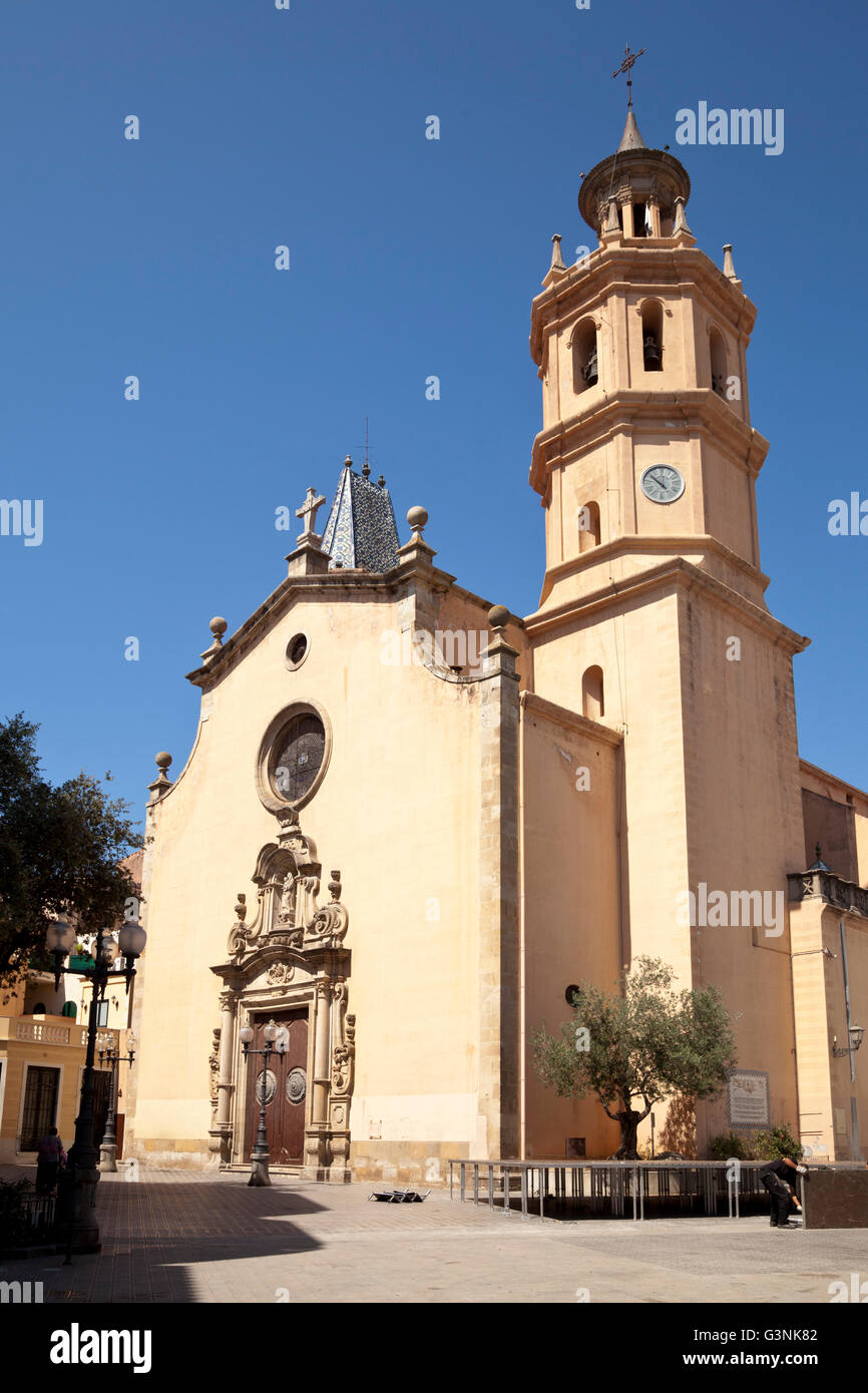 Església de Santa Maria church, Arenys de Mar, Comarca del Maresme, Costa del Maresme, en Catalogne, Espagne, Europe, PublicGround Banque D'Images