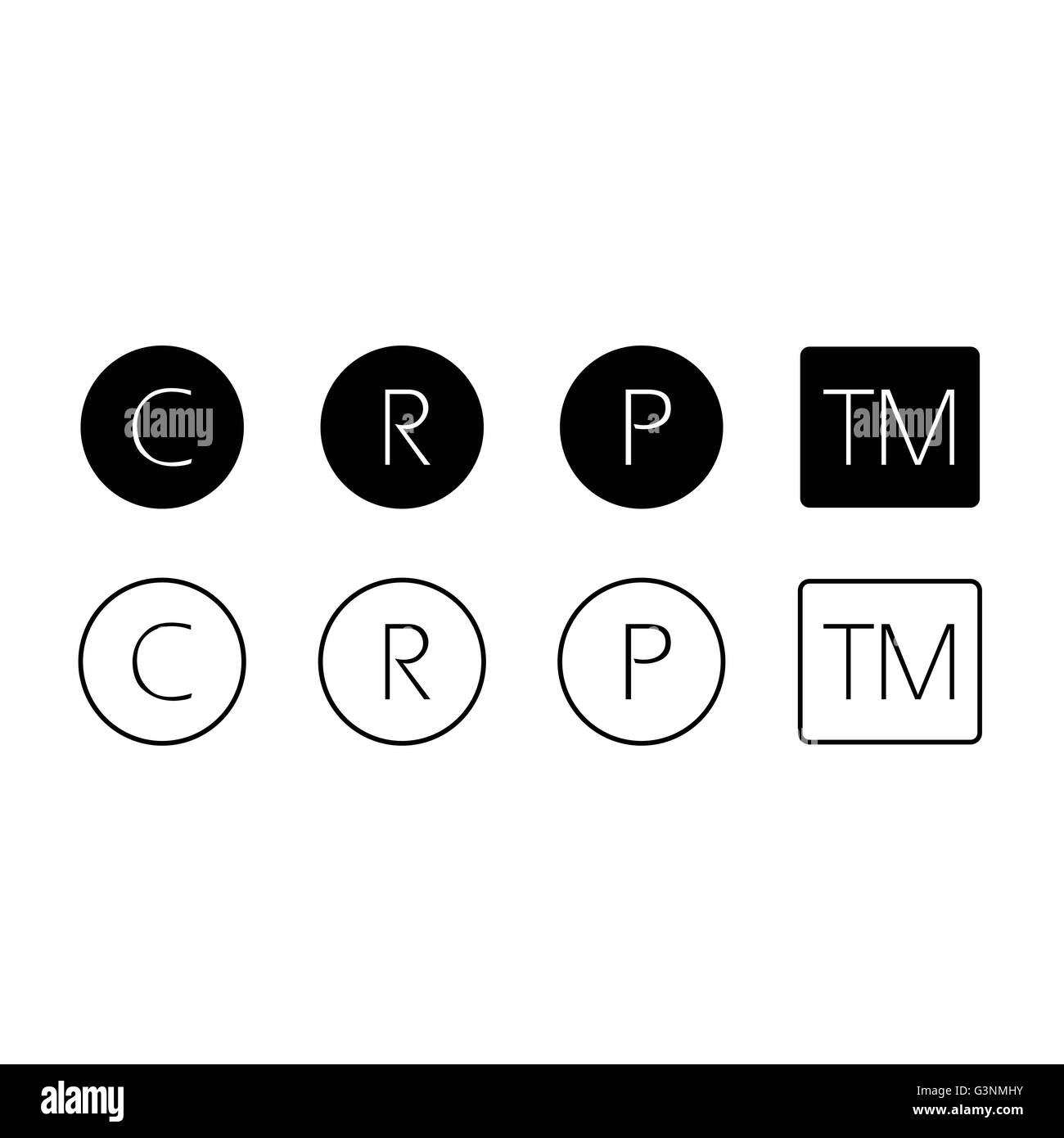 Ensemble d'icônes d'infraction à la mode moderne fine en sélectionner et désélectionner Illustration de Vecteur