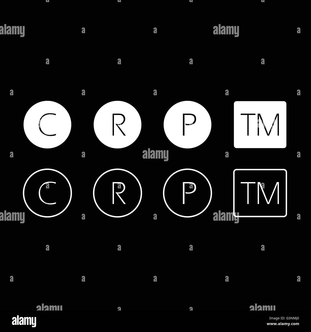 Ensemble d'icônes d'infraction à la mode moderne fine en sélectionner et désélectionner Illustration de Vecteur