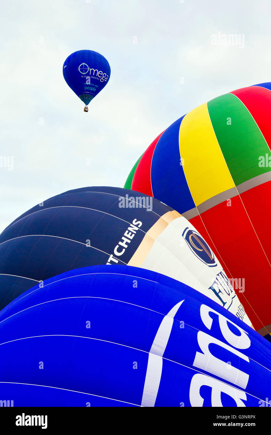 Montgolfières au Bristol Balloon Fiesta, 2013. Banque D'Images
