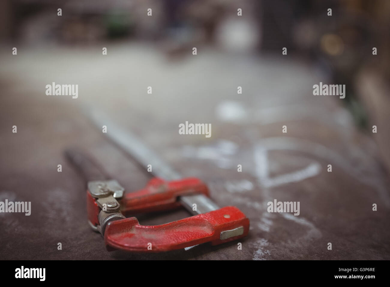 Close up de table sur un étrier Banque D'Images