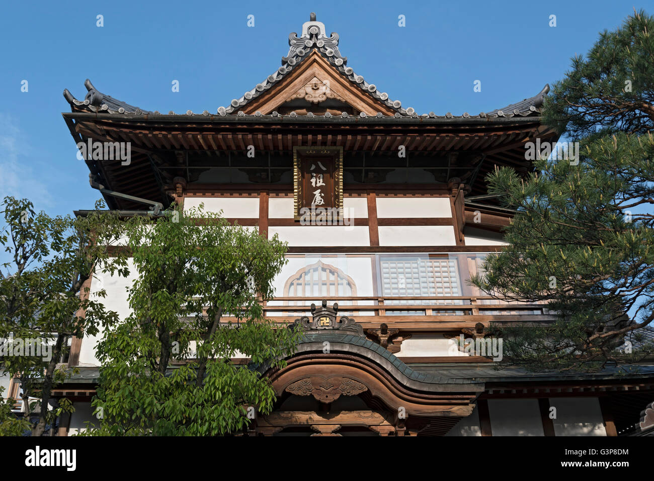 Maison traditionnelle japonaise, la rue Nakamise, Nagano, Japon Banque D'Images