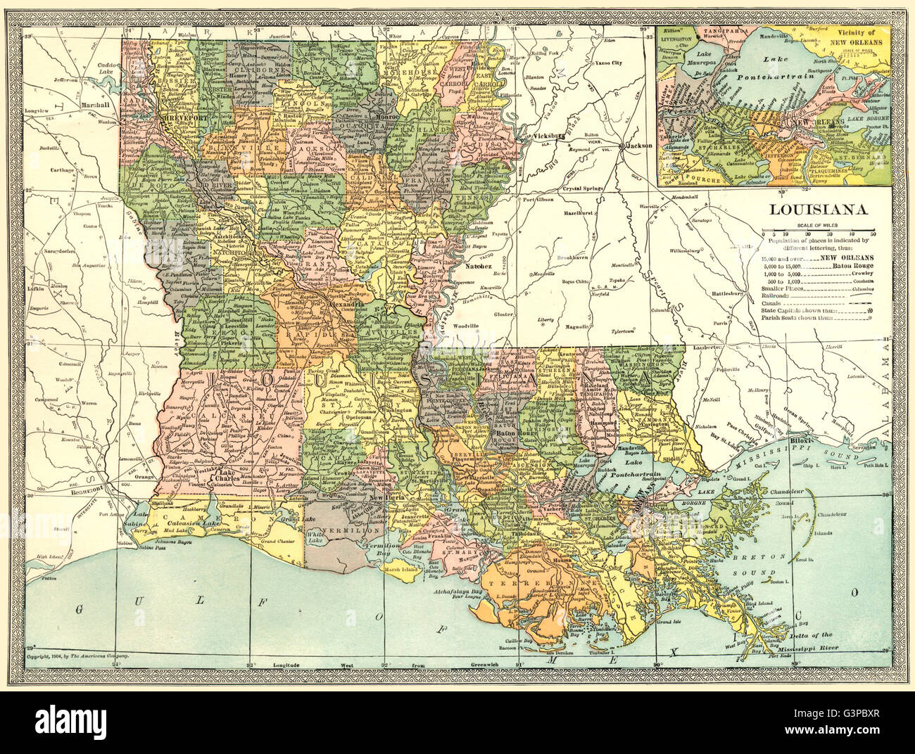 Nouvelle Orl ans Carte De La Louisiane Banque De Photographies Et D nouvelle-orl-ans-carte-de-la-louisiane-banque-de-photographies-et-d