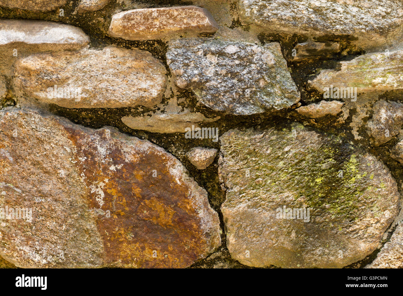 Mur de pierre avec patine et la texture Banque D'Images