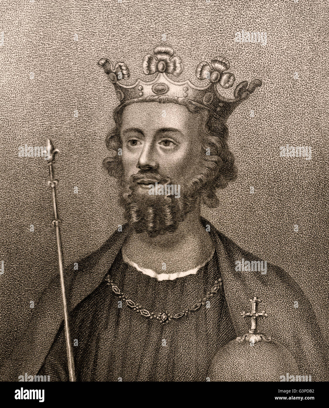 Édouard II, Edward de Caernarfon, 1284-1327, roi d'Angleterre Banque D'Images