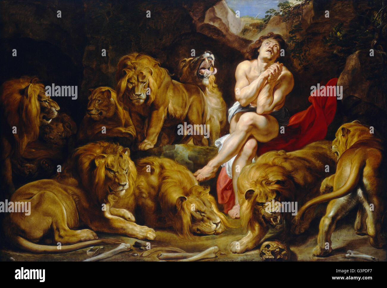 Sir Peter Paul Rubens - Daniel dans la fosse aux lions - National Gallery of Art, Washington DC Banque D'Images