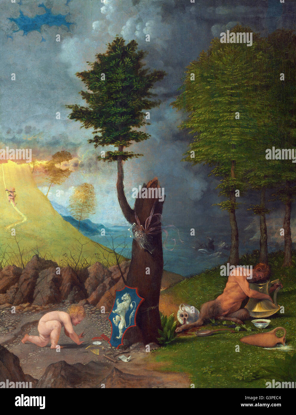 Lorenzo Lotto - Allégorie de la vertu et Vice - National Gallery of Art, Washington DC Banque D'Images