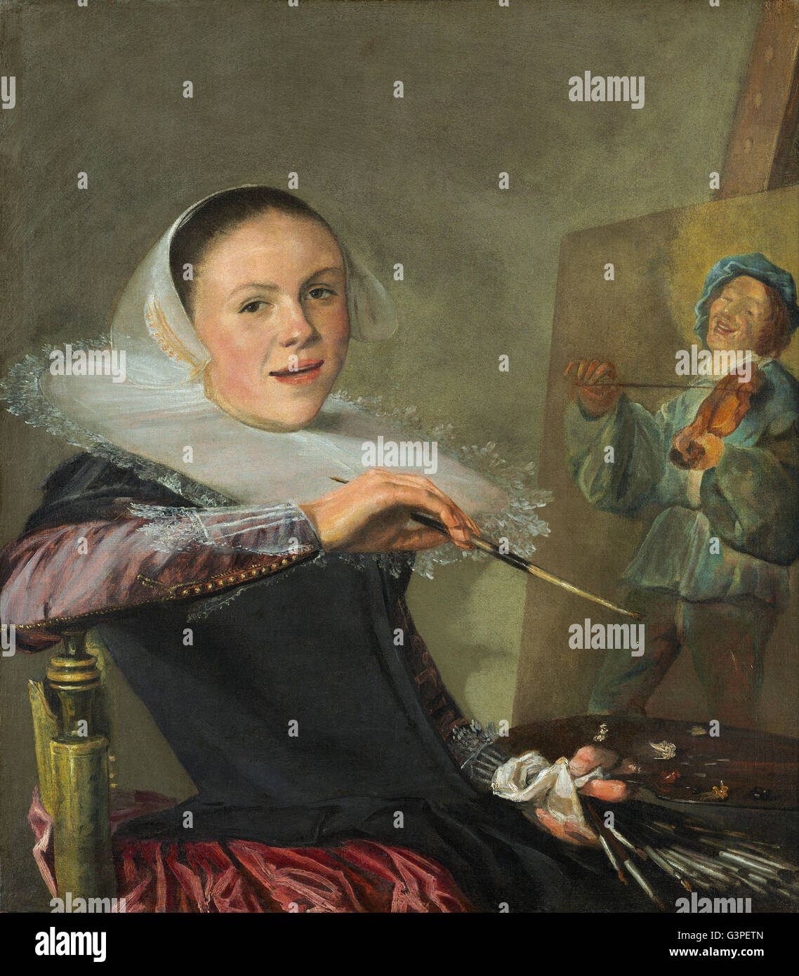 Judith Leyster - Autoportrait - National Gallery of Art, Washington DC Banque D'Images