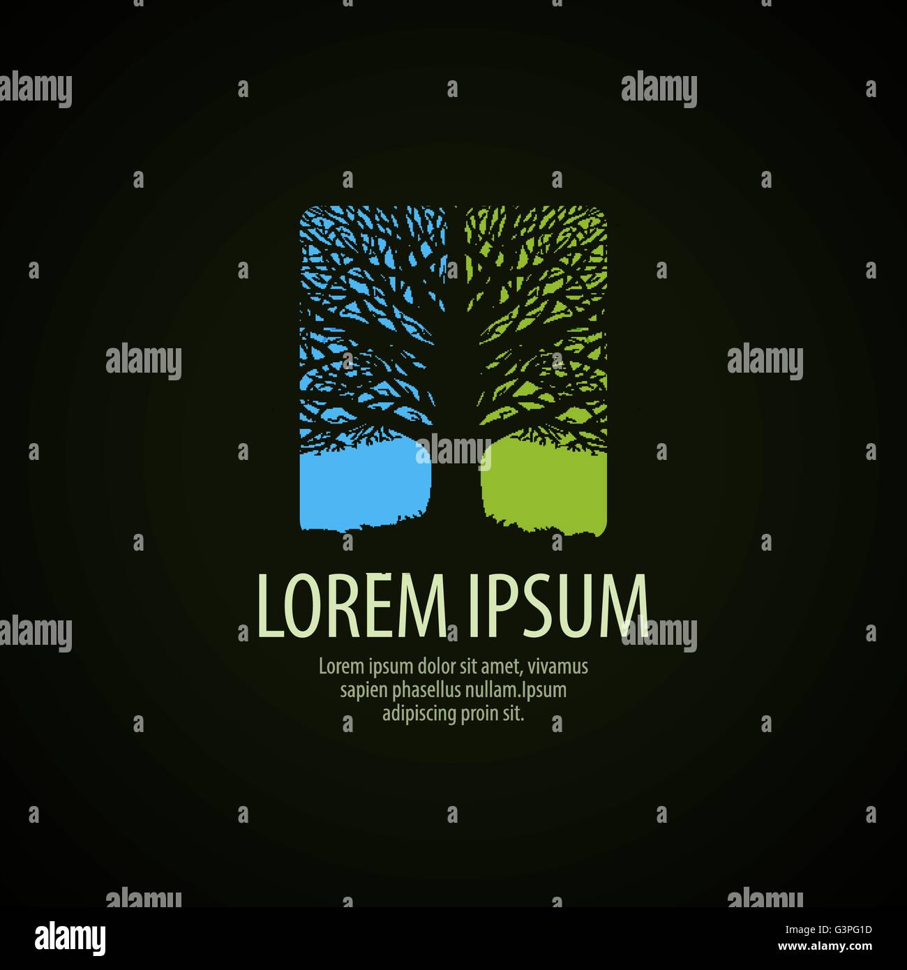 Logo de l'arbre. La nature, l'environnement ou l'icône de l'écologie. Vector illustration Illustration de Vecteur