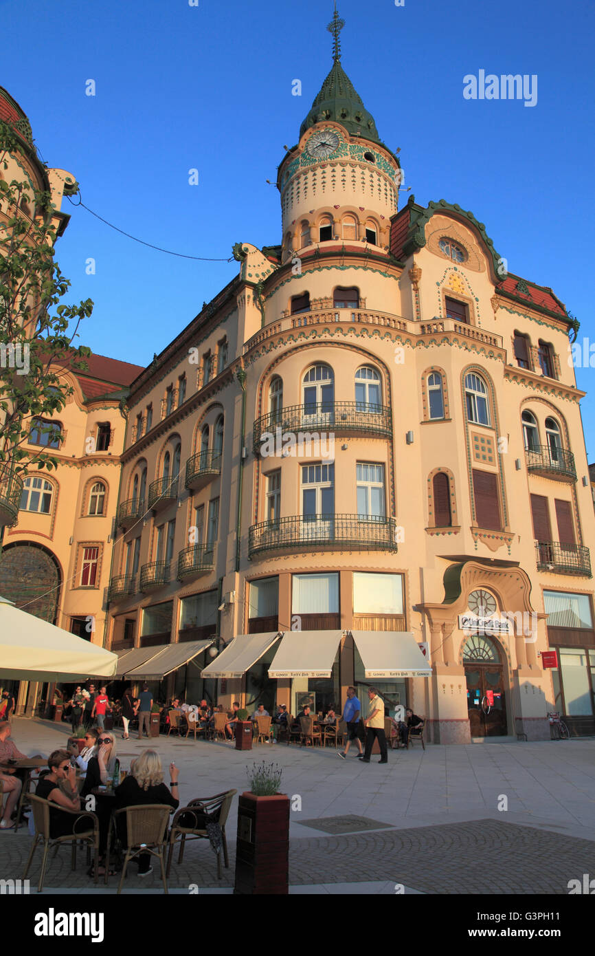 Roumanie, Crişana, Oradea, Black Eagle Palace, café, les gens, Banque D'Images