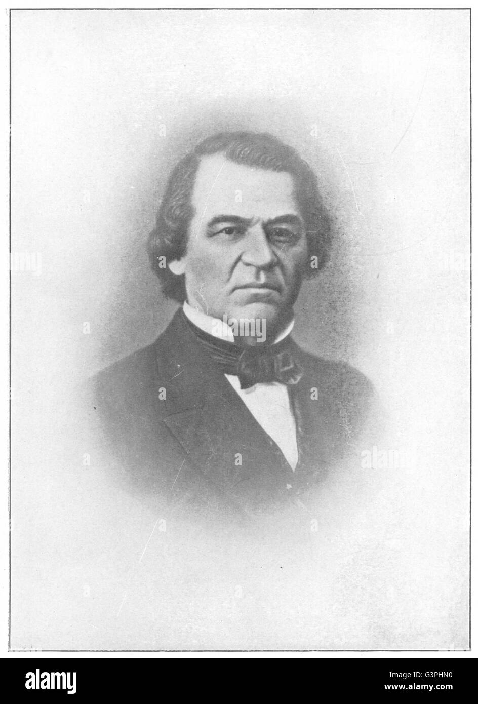 ANDREW JOHNSON : Dix-septième Président des États-Unis, antique print 1907 Banque D'Images