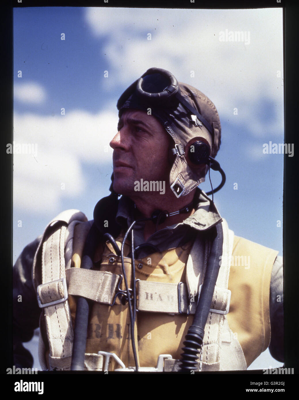Le Lieutenant Harry W. Harrison, Jr., un projet pilote sur l'USS YORKTOWN. Banque D'Images