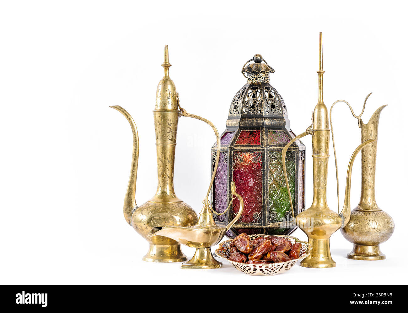 Vacances Oriental décoration sur fond blanc. Ramadan kareem. Eid Mubarak Banque D'Images