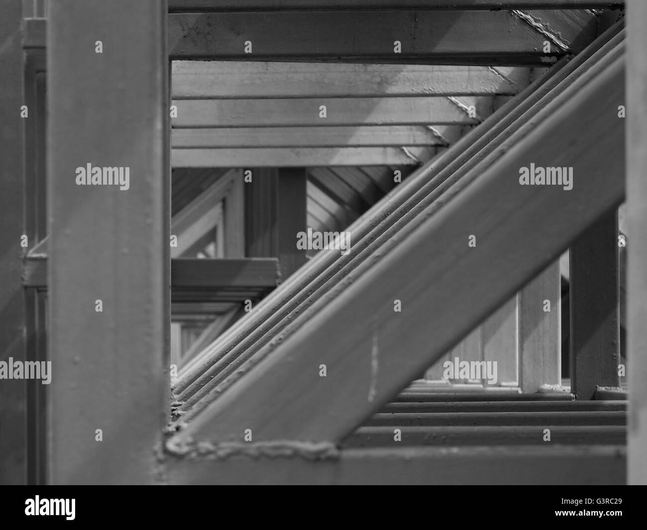 Schéma de structure d'acier du stade en plein air Banque D'Images
