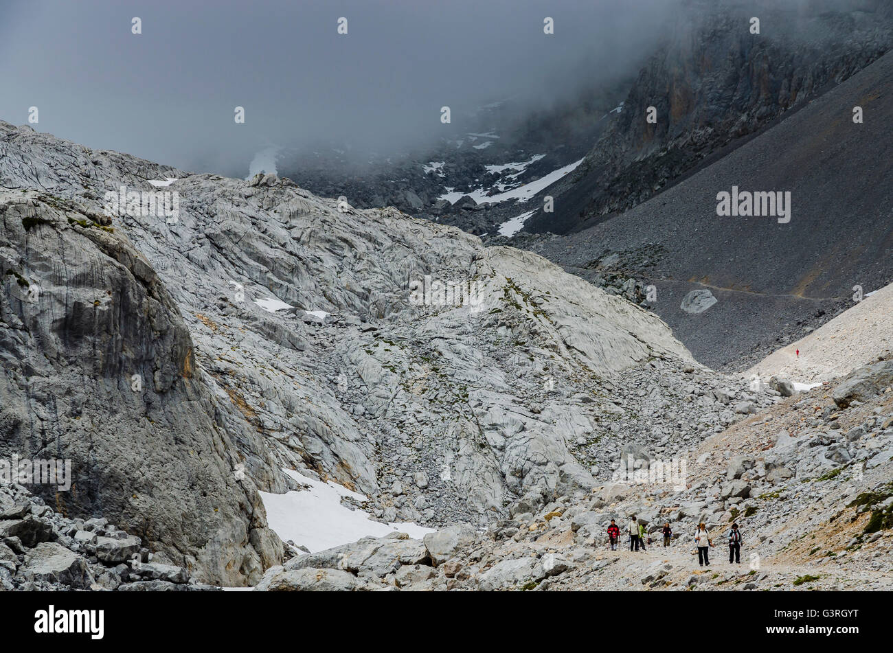 Picos de Europa. Massif Central, Secteur Horcados rojos. Cantabria, Espagne, Europe Banque D'Images