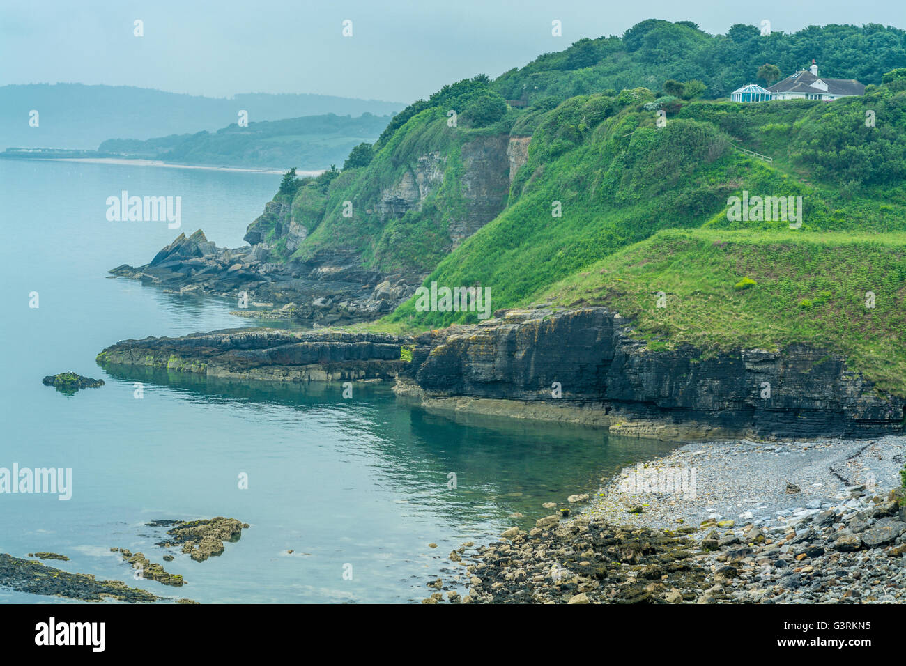 Sentier du littoral de Traeth Bychan pour Benllech sur Anglesey Banque D'Images