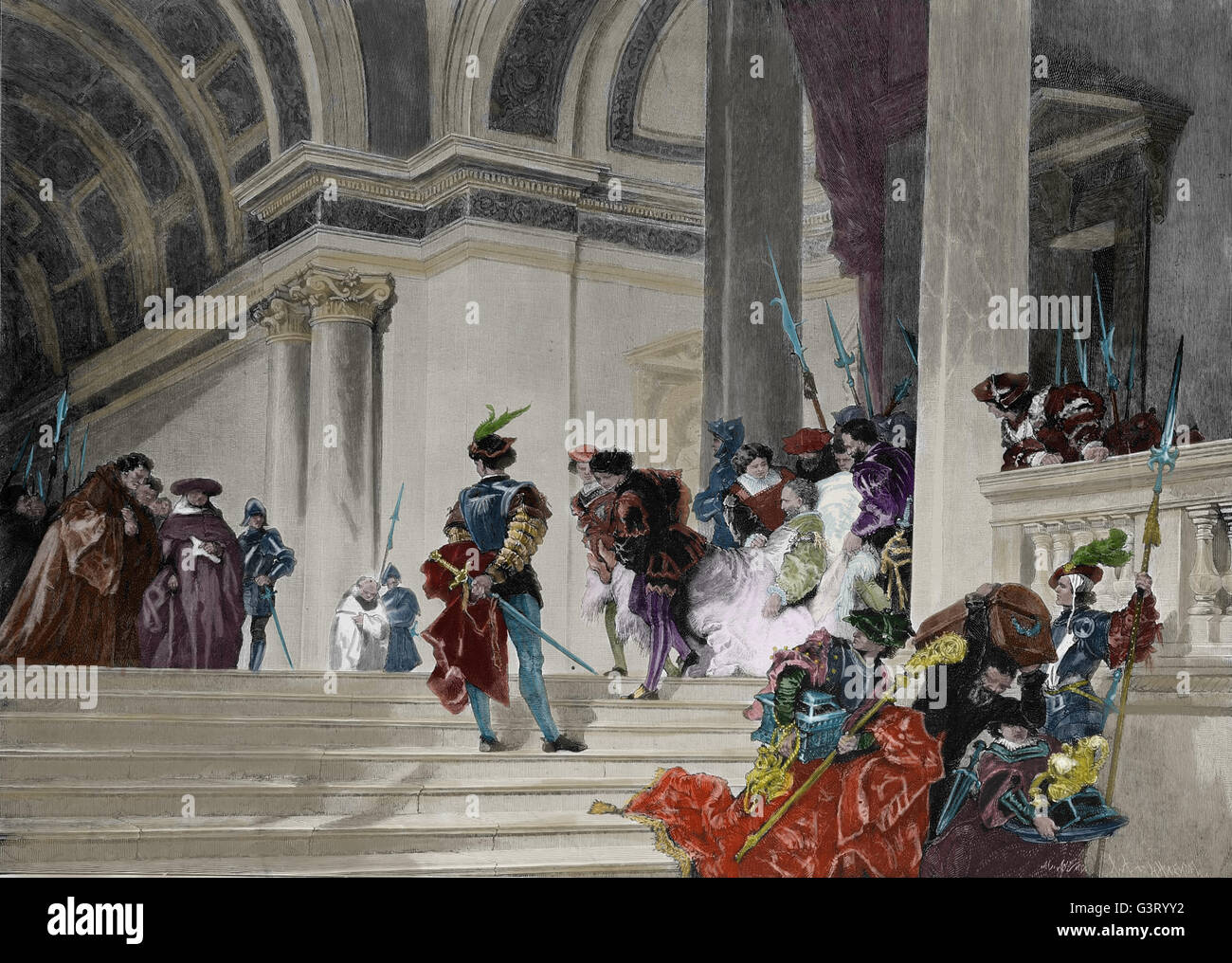 Cesare Borgia (1475-1507). Duc de Valentinois, condottiere italien, noble, cardinal. Fils illégitime du pape Alexandre VI. Banque D'Images