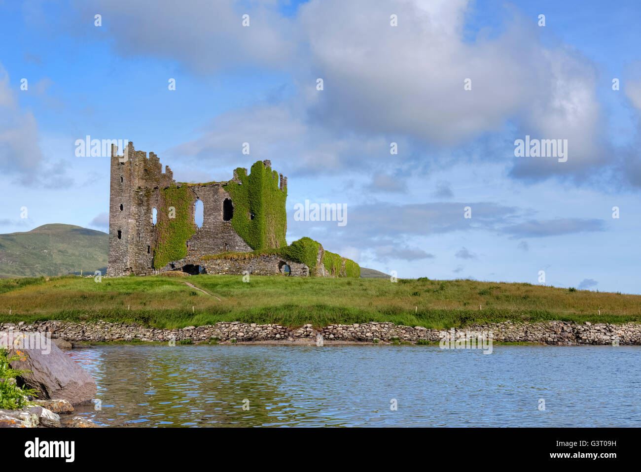 Ballycarbery Castle, Cahersiveen, comté de Kerry, Irlande Banque D'Images