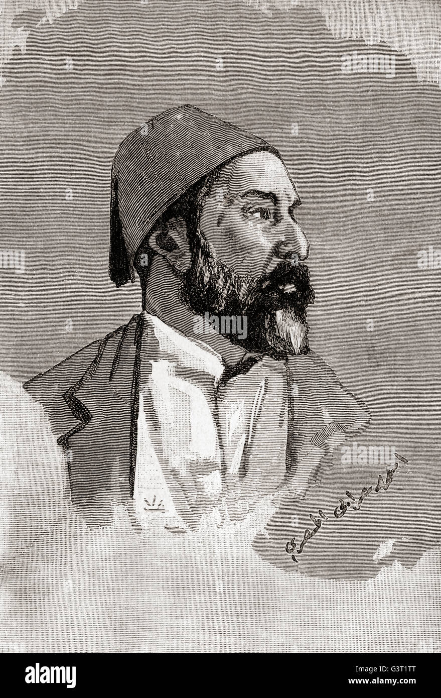 Le colonel Ahmed Orabi, 'Urabi ou 1841 - 1911, aka Ahmad Arabi ou Arabi Pacha. Nationaliste égyptien et un officier de l'armée égyptienne. Banque D'Images