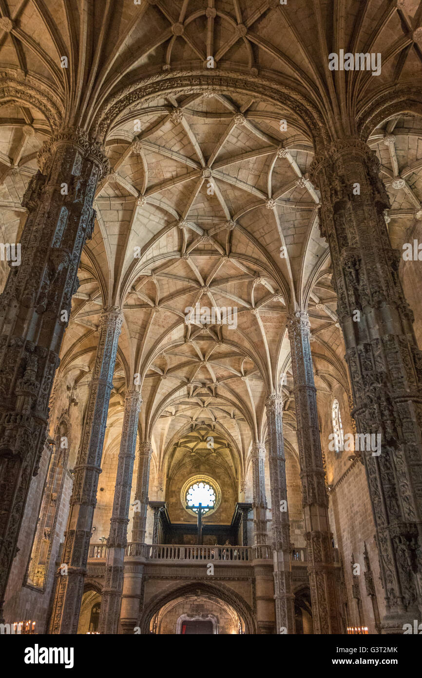 À l'intérieur de la cathédrale de Belem au Portugal Banque D'Images