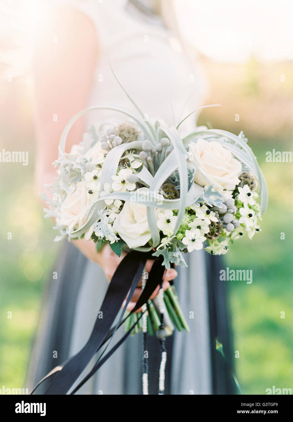 La Suède, près de bouquet de mariage blanc Banque D'Images