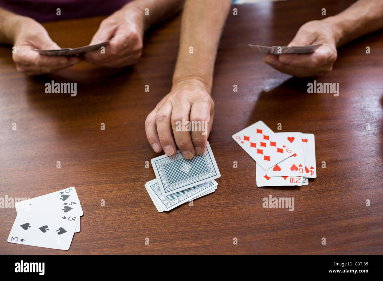 Deux mans carte à jouer Banque D'Images