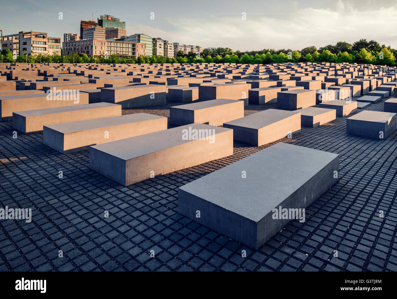 Allemagne, Berlin, Monument aux Juifs assassinés d'Europe Banque D'Images
